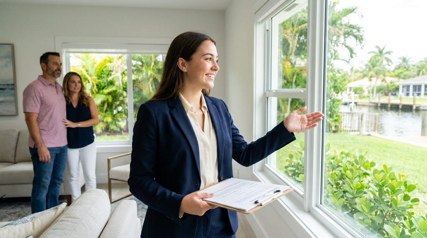 Can you be a real estate agent at 18 — young Florida agent at their first listing appointment