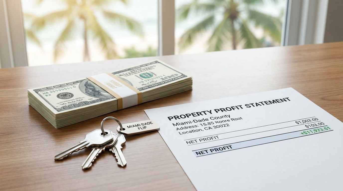 Can you make money flipping houses — South Florida flip profit breakdown spreadsheet