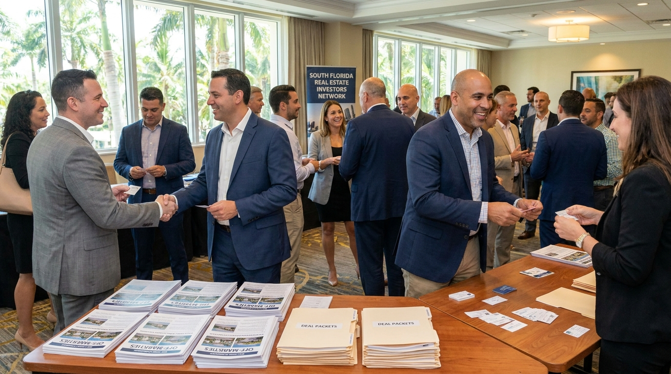 Find real estate wholesalers — investor networking at a South Florida real estate investment meetup