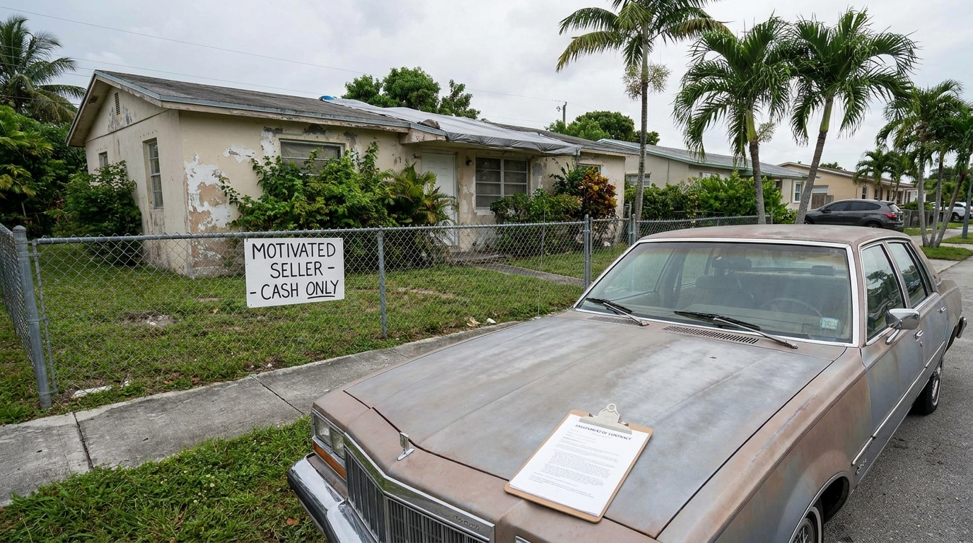 Find real estate wholesalers — off-market property with assignment contract representing South Florida wholesale deal