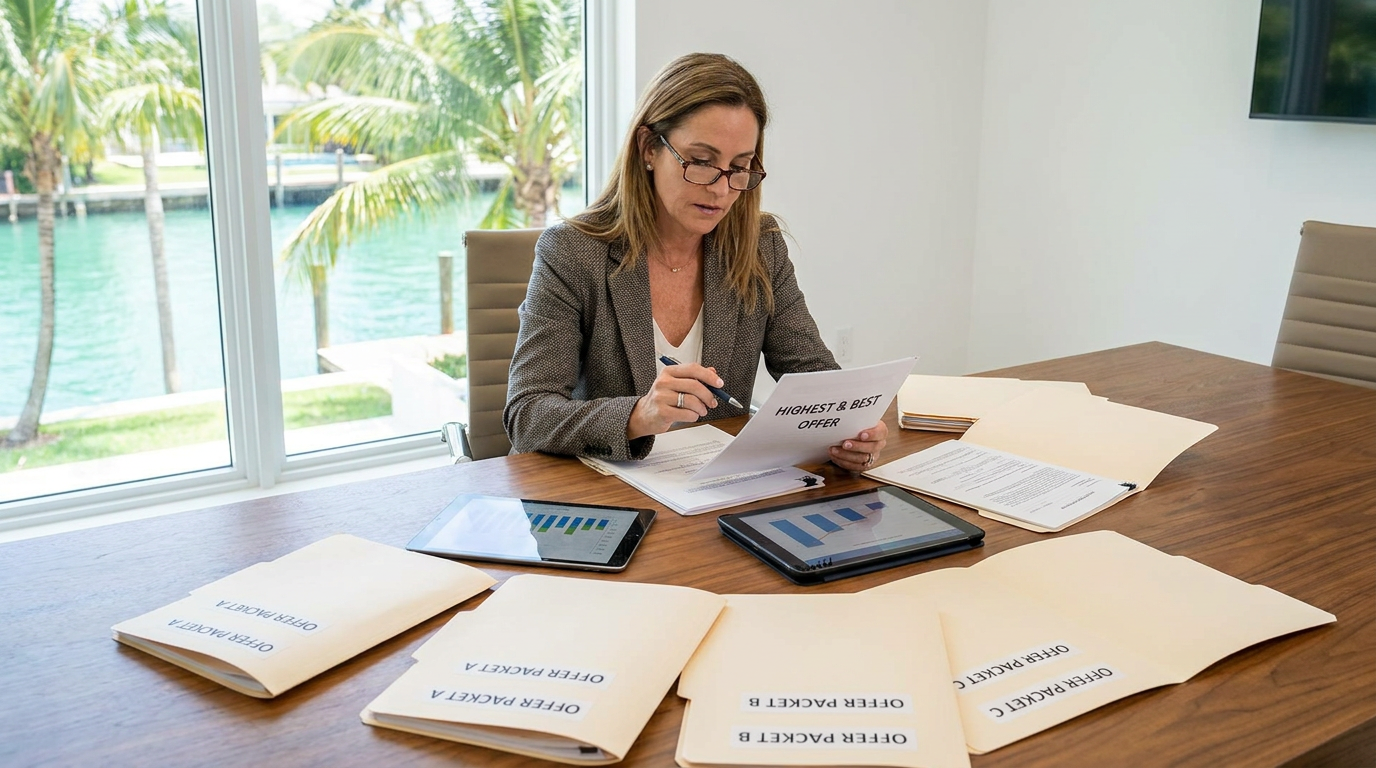 How to ask for highest and best offer — buyer submitting competitive offer packet for a South Florida home